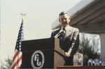 FIU President Harold B. Crosby speaking at the Biscayne Bay Campus of Florida International University